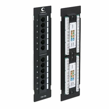Настенная патч-панель Кат.5е Cabeus PL-12-Cat.5e-WL-DualIDC 12 портов