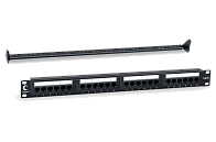 Патч-панель 19" Кат.6 Cabeus PL-24-Cat.6-Dual 1U 24 порта