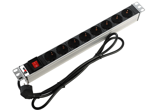 Блок розеток 19", 8 розеток ЦМО R-16-8S-V-440-1.8
