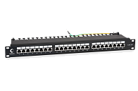 Патч-панель 19" Кат.5е Cabeus PL-24-Cat.5e-SH-Dual IDC 1U 24 порта