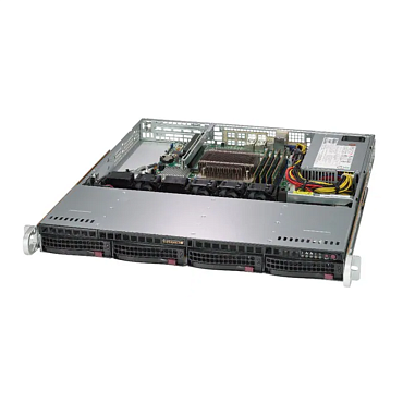 Сервер Supermicro SuperServer 5019C-MR 4x3.5" Rack 1U, SYS-5019C-MR