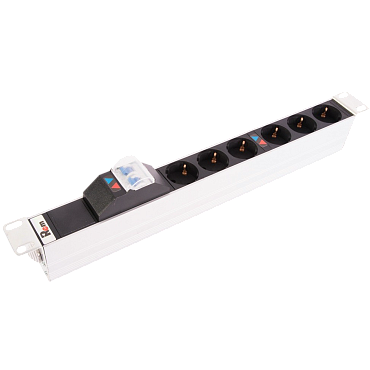 Блок розеток 19", 6 розеток ЦМО R-32-6S-A-440-K