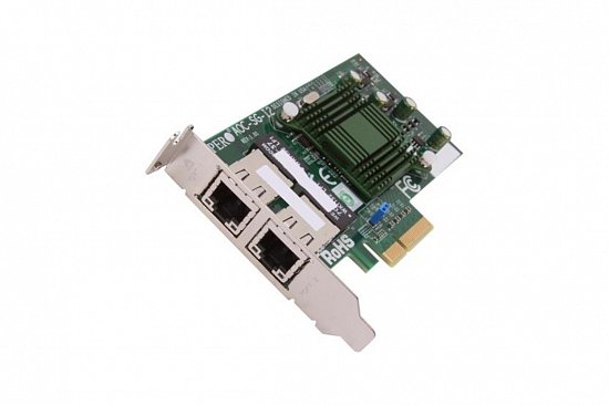 Сетевая карта Supermicro AOC-SGP-I2 / 1 Гбит в сек / 2 порта RJ-45