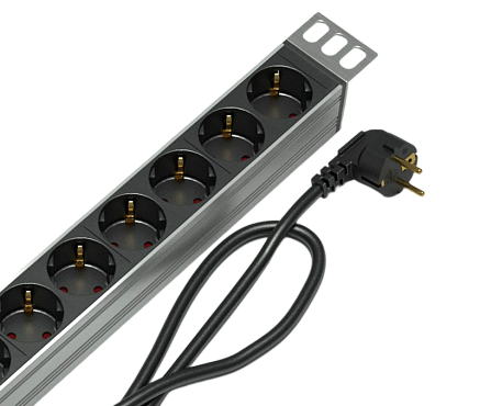 Блок розеток 19", 8 розеток ЦМО R-16-8S-V-440-3