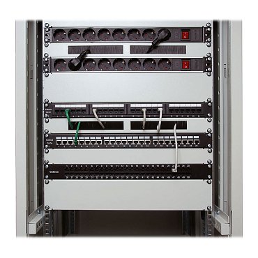 Патч-панель 19" Кат.5е Cabeus PL-24-Cat.5e-Dual 1U 24 порта