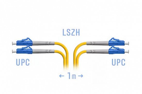 Патчкорд LC-LC/UPC, SM, Duplex 1 метр