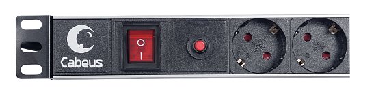 Блок розеток  19"  16А Cabeus PDU-6P-F-2EU 6 розеток