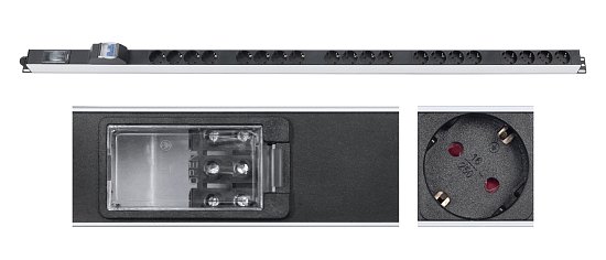 Блок розеток  19"  16А Cabeus PDU-16-20S-B-T 20 розеток