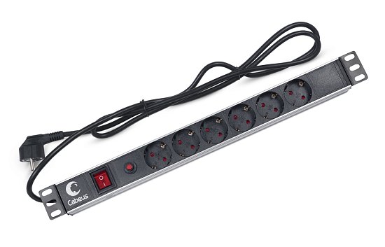 Блок розеток  19"  16А Cabeus PDU-6P-F-2EU 6 розеток