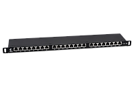Патч-панель 19" Кат.5е Cabeus PLHD-24-Cat.5e-SH-Dual-0,5U 0.5U 24 порта