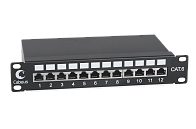 Патч-панель 10" Кат.6 Cabeus PL-12-Cat.6 10"-SH-Dual 1U 12 портов