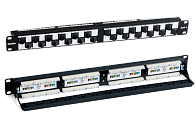 Патч-панель 19" Кат.6 Hyperline PP2A-19-24S-8P8C-C6-110 1U 24 порта