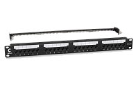 Патч-панель 19" Кат.5е Cabeus PL2-24-Cat.5e-Dual 1U 24 порта