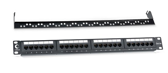 Патч-панель 19" Кат.5е Cabeus PL-24-Cat.5e-Dual 1U 24 порта