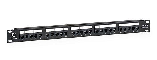 Патч-панель телефонная 19" Cabeus PL-25-TEL-Toolless 1U 25 портов