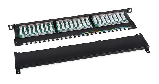 Патч-панель 19" Кат.5е Cabeus PLHD-24-Cat.5e-SH-Dual-0,5U 0.5U 24 порта