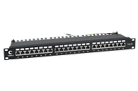 Патч-панель 19" Кат.6а Cabeus PL-24-Cat.6a-SH-Dual 1U 24 порта