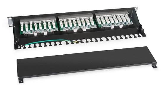 Патч-панель 19" Кат.5е Cabeus PL-24-Cat.5e-SH-Dual IDC 1U 24 порта