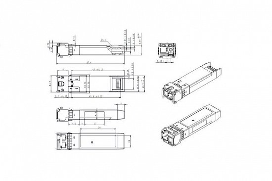 Модуль оптический SFP+ WDM дальность до 3км (5dB), 1330нм