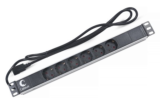 Блок розеток  19"  10А Cabeus PDU-6P-2IEC 6 розеток