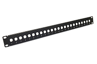 Модульная патч-панель BNC 19" Hyperline PPBL-BNC-19-24BNC 1U 24 порта