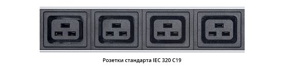 Блок розеток  19"  10А Cabeus PDU-16-14C13-10C19-B 24 розеток