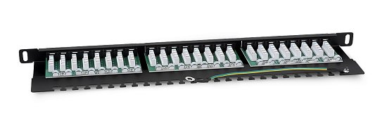Патч-панель 19" Кат.6 Cabeus PLHD-24-Cat.6-Dual-90-0,5U 0.5U 24 порта