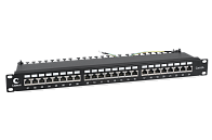 Патч-панель 19" Кат.6а Cabeus PL-24-Cat.6A-Dual 1U 24 порта